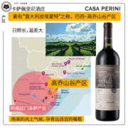 卡萨佩里尼 Casa Perini 单一园进口红酒礼盒 巴西高乔山谷干红葡萄酒 梅洛干红葡萄酒