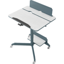 智芯 气动升降书桌学习桌小户型站立式办公电脑桌可移动升降桌智多星 智多星学习桌