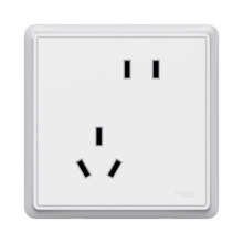 施耐德电气 错位五孔插座 86型暗装墙壁电源开关插座面板 智意系列 经典白色13.4元 (月销1000+)