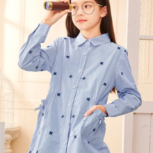 PLUS会员！HAZZYS哈吉斯女童长袖裙彩条