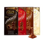 Lindt 瑞士莲 进口Lindt瑞士莲软心小块装巧克力100g牛奶榛仁黑白零食