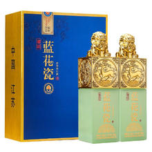 邵店蓝花瓷 洋河镇蓝花瓷窖藏5白酒礼盒装52度浓香型500ml*2瓶