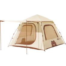牧高笛（MOBIGARDEN）LINE FRIENDS联名 露营自动帐篷空间版145 NX21561003 布朗熊米白
