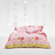 LOVO 乐蜗家纺 罗莱生活旗下品牌 床上三/四件套全棉卡通被套床单双人床 小红FA 1.5米床(适配200x230被芯)
