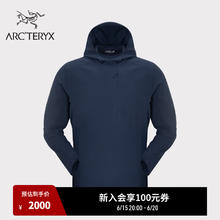 ARC'TERYX 始祖鸟 SIMA PULLOVER 轻量 男子 防风夹克 Black Sapphire/蓝黑色 S