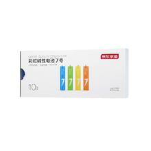 京东PLUS：京东京造 LR03S10 彩虹碱性电池7号 1.5V 10节单色