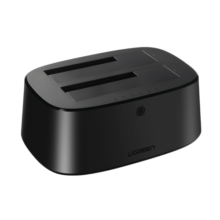 绿联 移动硬盘盒底座2.5 3.5英寸USB3.0台式笔记本SATA串口机械固态ssd外置硬盘盒子 双盘位底座