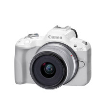佳能（CANON）R50+RF-S18-45mm 旅行家用vlog视频 数码相机 白色套机5799元 (满500减50,月销2000+)