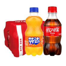 19日20点、京东百亿补贴：可口可乐（Coca-Cola）迷你可乐汽水碳酸饮料瓶装 300mL 24瓶 有糖可乐12芬达12