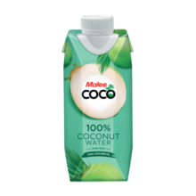 Malee玛丽100%无添加富含电解质NFC原味椰子水果汁饮料330ml*12瓶