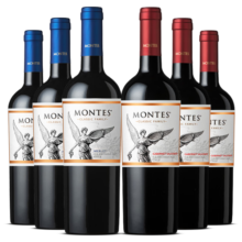 MONTES【蒙特斯官旗】智利原瓶进口红酒 蒙特斯montes经典系列750ml 红葡萄酒6支组合整箱装