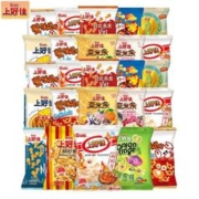 Oishi 上好佳 零食大礼包鲜虾片薯片虾条多口味组合儿童解馋小零食休闲膨化食品 混合味40包