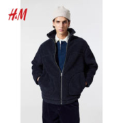 H&M HM男装夹克春季休闲柔软宽松舒适泰迪绒外套1191780