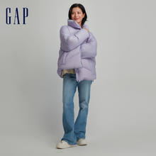 Gap 盖璞 女装秋季2023LOGO廓形发热保暖面包型羽绒服720893外套