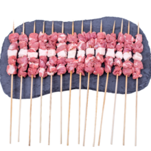 草原宏宝 国产原切 内蒙羔羊肉串净重500g/袋(4瘦1肥,20串) 烧烤地标认证