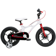 优贝（RoyalBaby）儿童自行车男女孩脚踏车轻驱动镁合金星际飞车白色14寸
