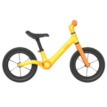 柒小佰儿童滑步车A1平衡车滑滑车男女童车2-7岁宝宝滑行车  黄橙