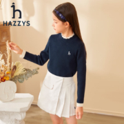 AZZYS 哈吉斯 女童针织衫 藏蓝 110