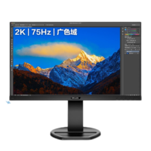 飞利浦 27英寸 2K IPS 75Hz 123%sRGB广色域 TUV爱眼认证 办公设计 电脑显示器 显示屏 275S1E