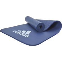 adidas 阿迪达斯瑜伽垫男女加厚运动健身训练垫仰卧起坐防滑减震舞蹈垫 蓝色「厚10mm 」