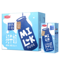 PLUS会员！SANYUAN 三元 小方白纯牛奶200ml*24盒