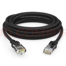 plus会员、需首购:秋叶原（CHOSEAL）六类网线 CAT6类千兆高速连接线 工程电脑监控8芯双绞线 家用成品跳线 2米 黑色 QS5062E