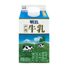 限地区、PLUS会员：meiji 明治 严选牛奶 400ml*2 低温牛奶