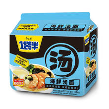 今麦郎 一袋半方便面大份量面饼速食袋装 海鲜汤面