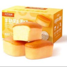 三只松鼠 半熟芝士面包蛋糕 芝士味 400g