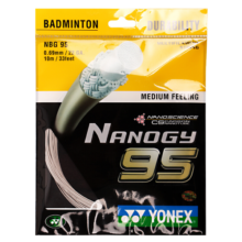 YONEX尤尼克斯羽毛球线耐打型纳米材料高弹耐打BG-95银灰单扎装