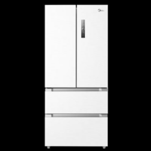 再降价、预售、PLUS会员：Midea 美的 508升 变频一级能效法式四开门双系统双循环家用冰箱 BCD-508WTPZM(E) 白色