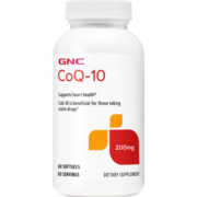 健安喜GNC 还原型辅酶Q10泛醇软胶囊 调节三高coq10备孕 保护心脏心脑保健品 进口 【高浓度】双倍含量 200mg 60粒