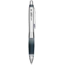 uni三菱摇摇出芯自动铅软胶笔握学生活动铅笔M5-617GG 0.5mm银杆黑 1支装