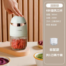 MELING 美菱 MeiLing） 辅食机 宝宝迷你电动家用多功能料理机榨汁MMF-DC031 绿色 双杯 绿色双碗