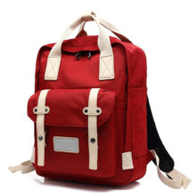 国家地理背包女大容量双肩包男15.6英寸笔记本电脑包学生书包 红白拼接