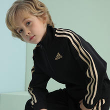 adidas 阿迪达斯 儿童通用夹克 黑/金 110cm