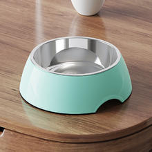 SUPER DESIGN 狗碗经典不锈钢圆碗宠物食盆食具猫碗猫盆狗狗饭碗 BB绿S码