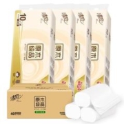 88VIP会员：Breeze 清风 无芯卷纸原木4层80克40卷整箱厕纸卫生纸家用实惠装