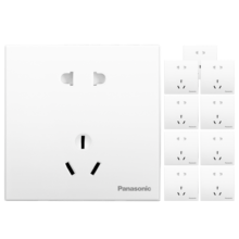 松下（Panasonic）开关插座面板 五孔插座 大间距10A墙壁插座10只装 悦宸86型 白色327.8元