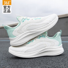 京东百亿补贴:361° 女鞋运动鞋子 羽毛白/清爽绿 35