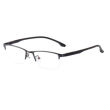 目匠商务中大码近视眼镜男款眼镜半框光学眼镜框架护目镜 5206大码-经典黑 防蓝光配镜（1.67防蓝光片）