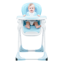 爱音（Aing） 儿童餐椅欧式多功能便携可折叠可坐可躺宝宝餐桌椅婴儿餐椅C018 薄荷蓝
