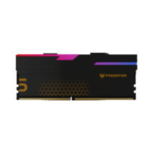 宏碁掠夺者（PREDATOR）32G(16G×2)套装 DDR5 6800频率 台式机内存条 Hermes冰刃系列 RGB灯条(C32) 石耀黑 助力AI