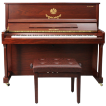 星海钢琴 欧式古典立式钢琴 进口配件 家用考级专业演奏 海资曼系列 123cm 88键 棕色 海资曼挚爱限定款