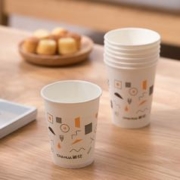 CHAHUA 茶花 一次性杯子家用纸杯大加厚口杯茶杯一次用纸水杯热饮 50只 小号-180ML