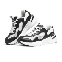 Skechers斯凯奇女鞋透气休闲拼色熊猫鞋 117358