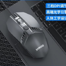 14日0点：SANGEE 三巨 有线USB鼠标 无光版  经典版