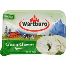 沃特堡蒜香味涂抹油干酪150g早餐贝果新鲜原制奶酪芝士进口