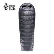 黑冰（BLACKICE）【E系列鹅绒信封式羽绒睡袋】户外露营成人羽绒睡袋 紫灰 E400 L码