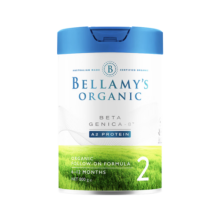 贝拉米（Bellamy）有机较大婴儿配方奶粉2段（6-12个月）白金版含有机A2蛋白800g/罐